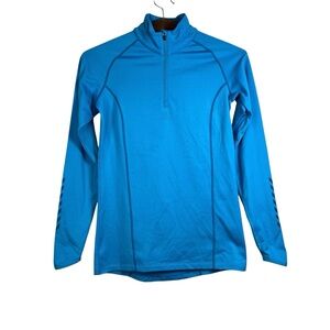 Helly Hansen Blue Long Sleeve Quarter Zip Athletic Sweatshirt Womens Size M